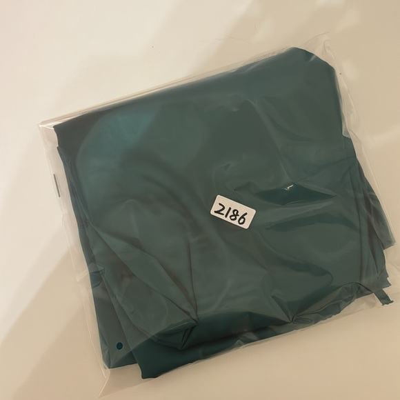 Fenity Isabelle Maxi Slip Dress Kelly Green Satin Open Back Draped Large Party - Picture 16 of 16